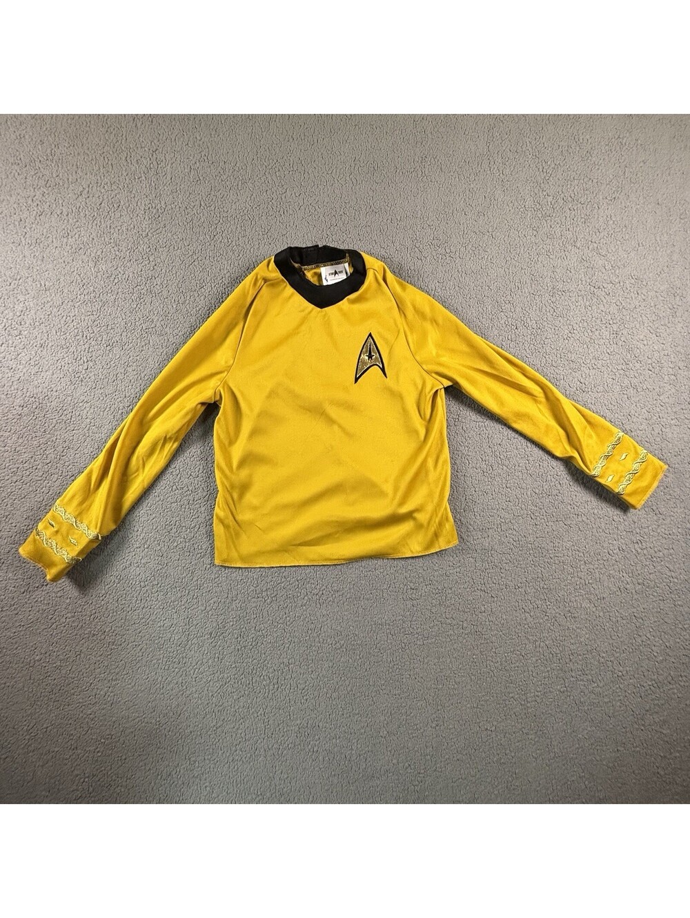 Star Trek Captain Kirk Costume Top Kids Size S Small 4-7 Jazwares JWC5110 Gold